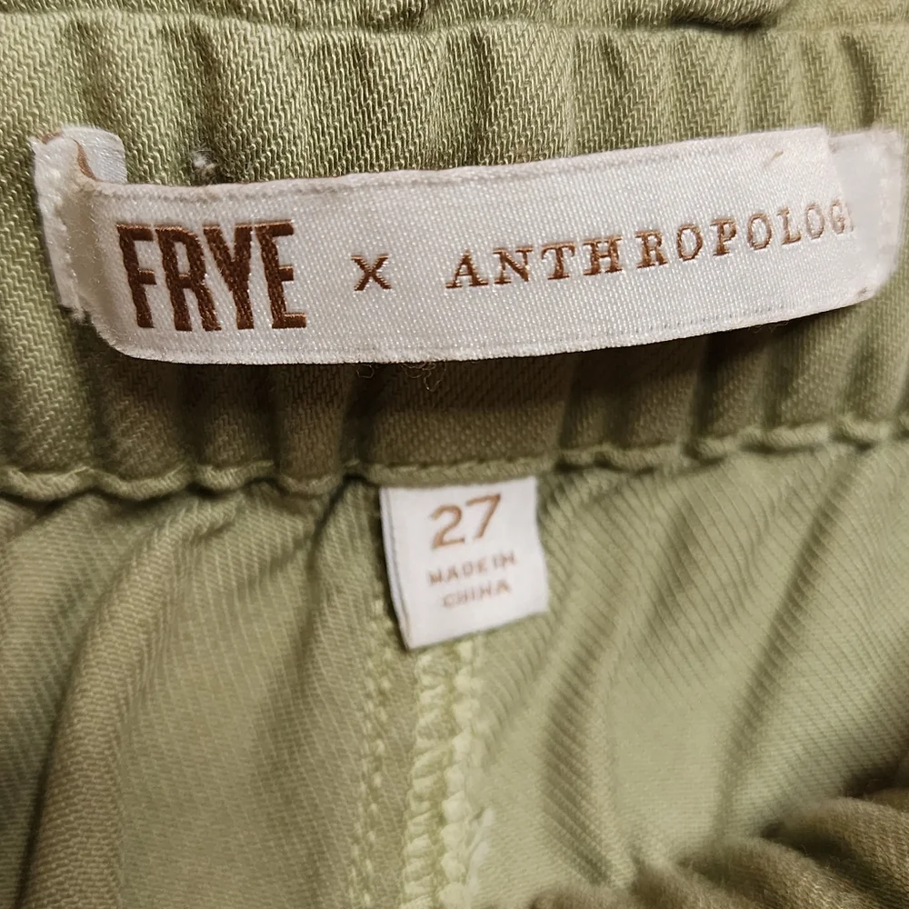 Frye x Anthropologie domi paperbag waisted pants | Green | Size 27